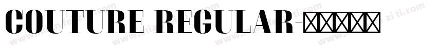 COUTURE REGULAR字体转换
